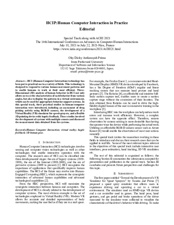 (PDF) HCIP : Human Computer Interaction in Practice