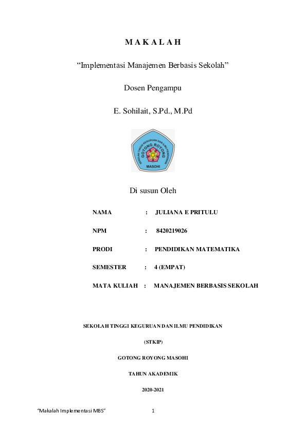 (PDF) Implementasi Manajemen Berbasis Sekolah