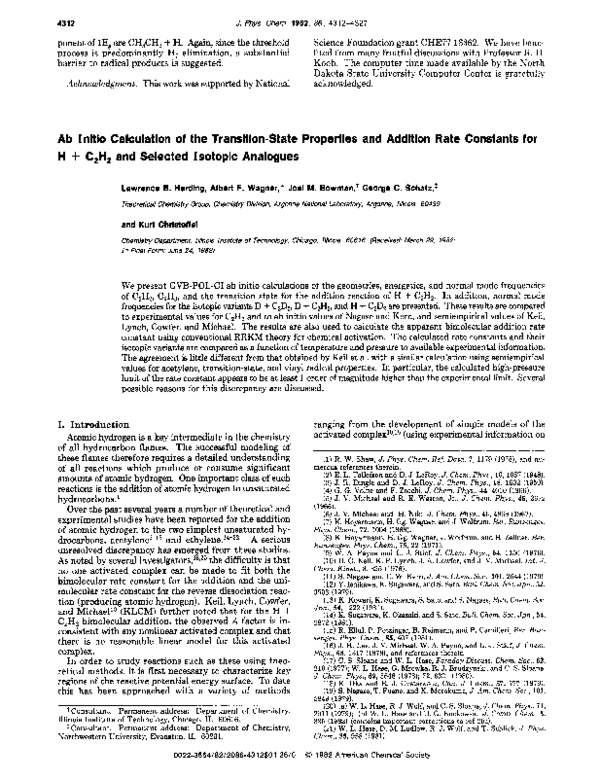 (PDF) Ab initio calculation of the transition-state properties and ...