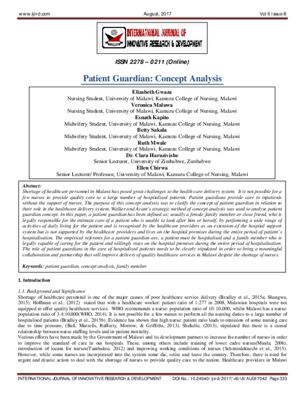 (PDF) Patient Guardian: Concept Analysis