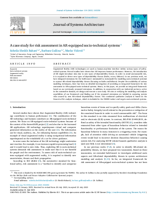 (PDF) A case study for risk assessment in AR-equipped socio-technical ...
