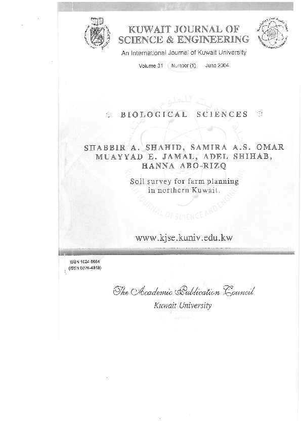 (PDF) - Soil Survey for farm planning in northern Kuwait