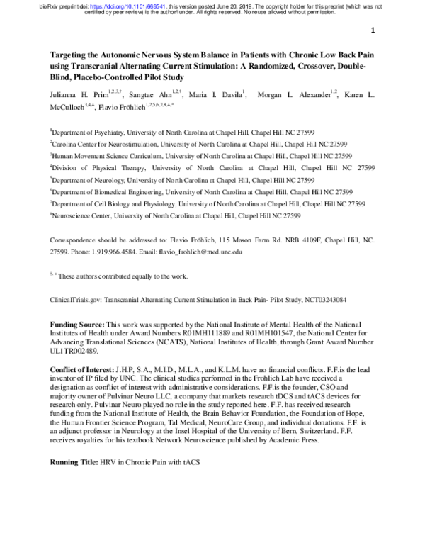 (PDF) Targeting the Autonomic Nervous System Balance in Patients with ...