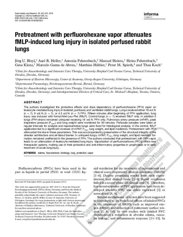 (PDF) Pretreatment with perfluorohexane vapor attenuates fMLP-induced ...