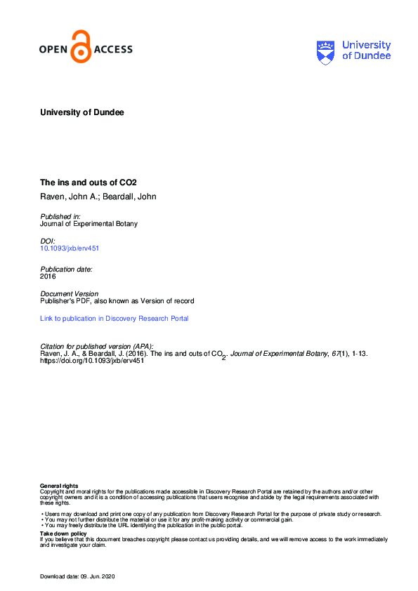 The ins and outs of CO2
