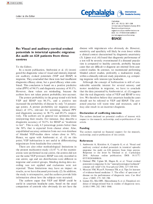 (PDF) Re: Visual and auditory cortical evoked potentials in interictal ...