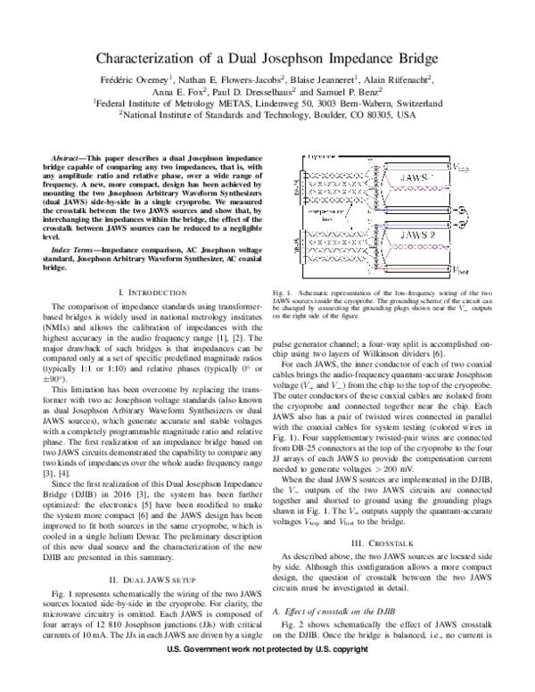 (PDF) Characterization of a Dual Josephson Impedance Bridge