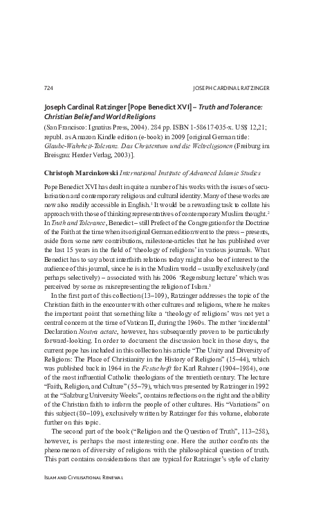 (PDF) Joseph Cardinal Ratzinger [Pope Benedict XVI] - Truth and ...