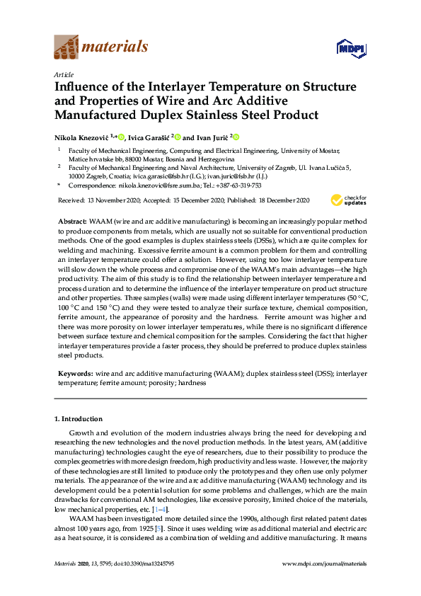 (PDF) Influence of the Interlayer Temperature on Structure and ...