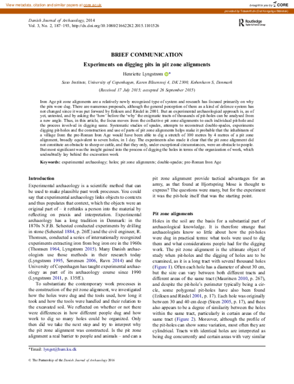 (PDF) 2014 Experiments on digging pits in pit zone alignments