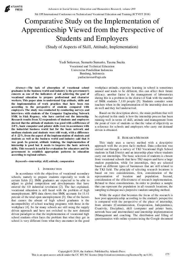 (PDF) Comparative Study on the Implementation of Apprenticeship Viewed ...