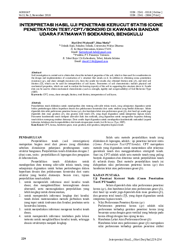 (PDF) Interpretasi Hasil Uji Penetrasi Kerucut Statis (Cone Penetration