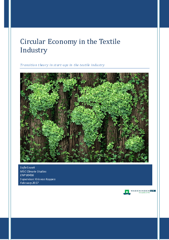 (PDF) ii Circular Economy in the Textile Industry Transition theory in ...