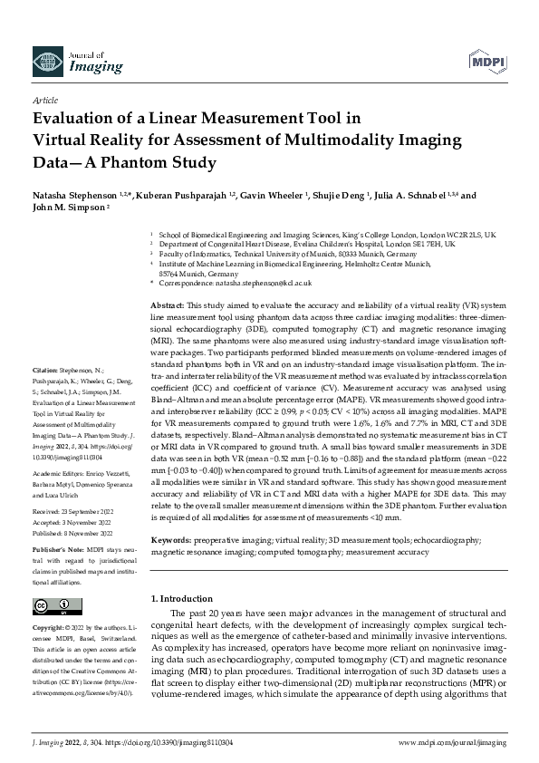 (PDF) Evaluation of a Linear Measurement Tool in Virtual Reality for ...