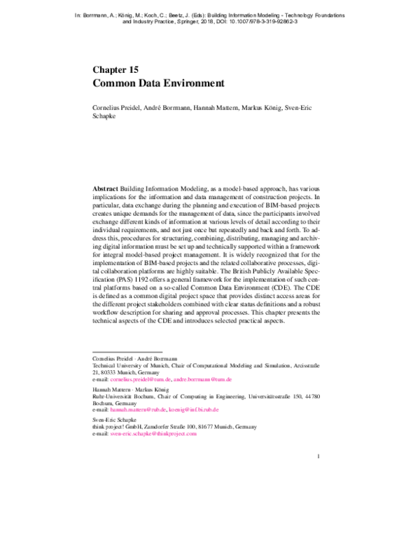(PDF) Common Data Environment