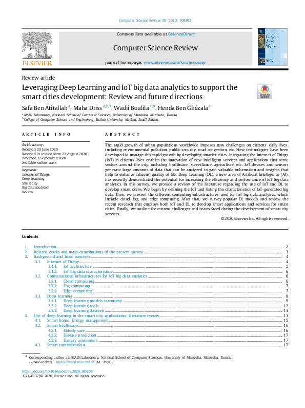 Pdf Leveraging Deep Learning And Iot Big Data Analytics To Support Pdf Leveraging Deep Learning And Iot Big Data Analytics To Support