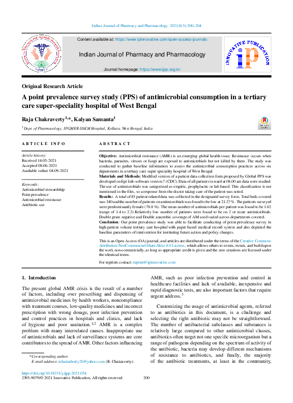 (PDF) A point prevalence survey study (PPS) of antimicrobial ...
