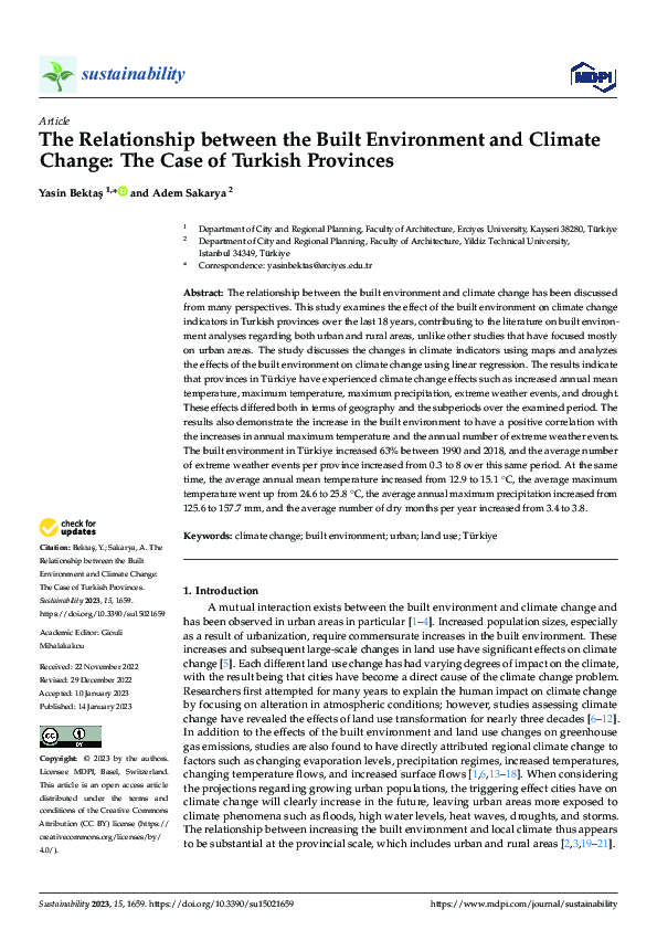 (PDF) The Relationship between the Built Environment and Climate Change ...