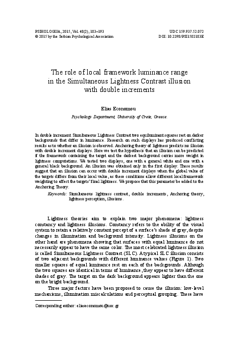 (PDF) The role of local framework luminance range in the simultaneous ...
