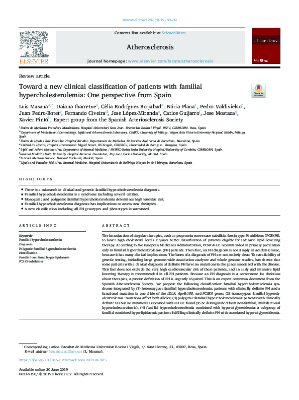 (PDF) Toward a new clinical classification of patients with familial ...