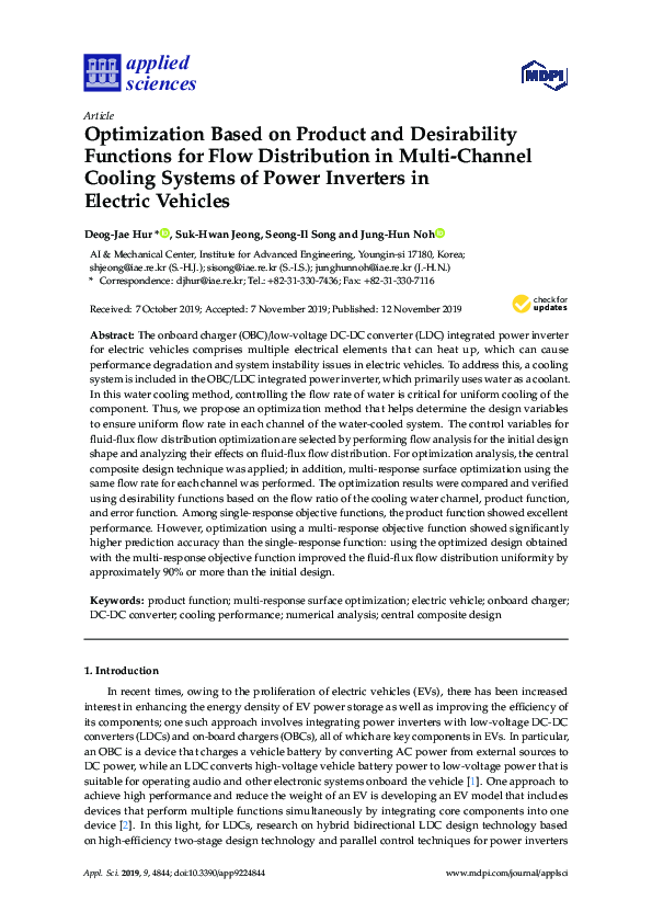 (PDF) Optimization Based on Product and Desirability Functions for Flow ...