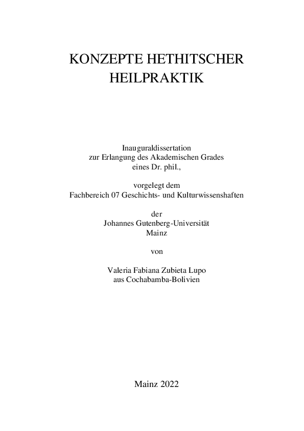PDF) KONZEPTE HETHITSCHER HEILPRAKTIK
