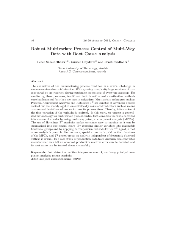 (PDF) Robust multivariate process control of multiway data in ...