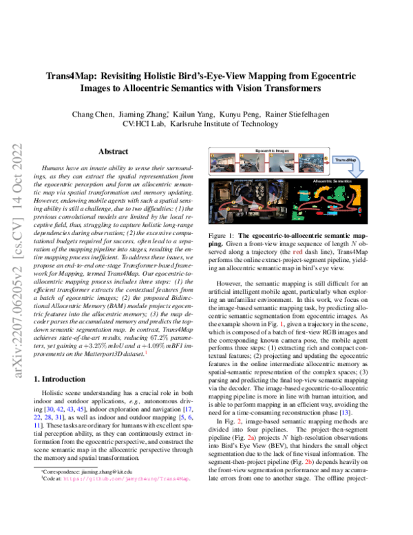 (PDF) Trans4Map: Revisiting Holistic Bird's-Eye-View Mapping from ...