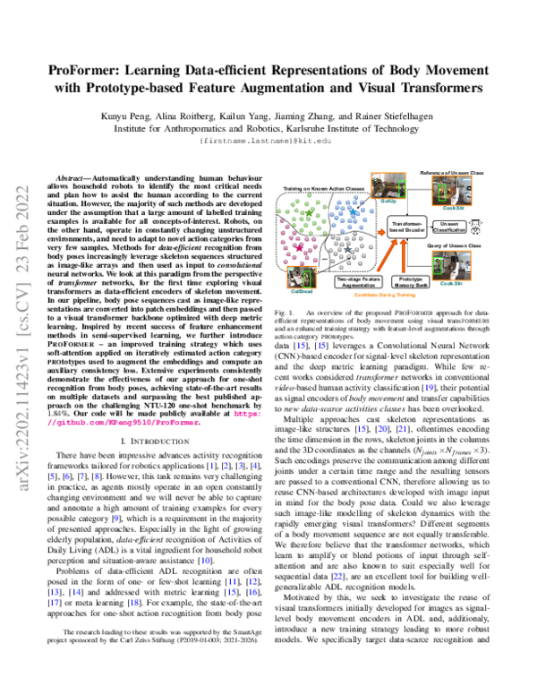(PDF) ProFormer: Learning Data-efficient Representations of Body ...