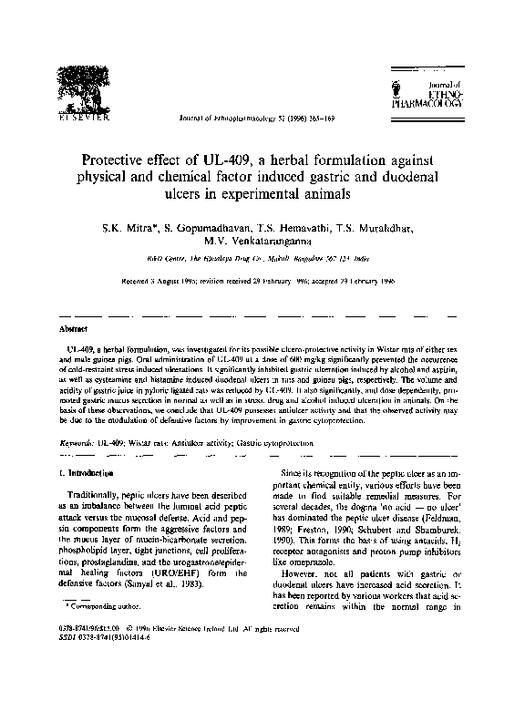 (PDF) Protective effect of UL-409, a herbal formulation against ...