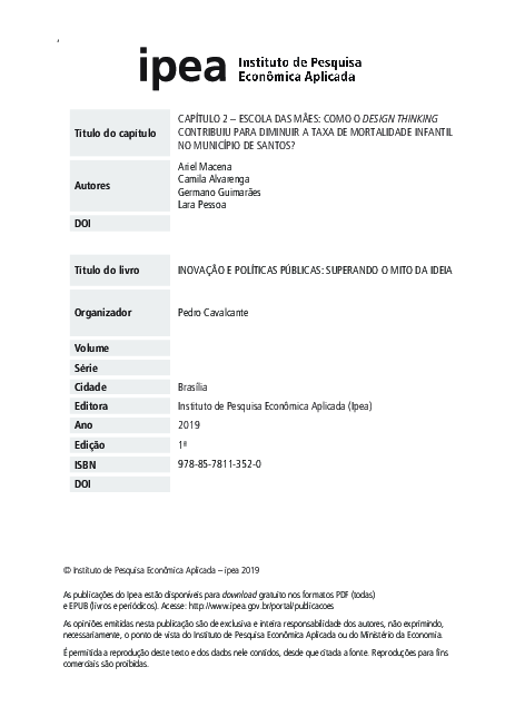 Escola das mães : como o design thinking contribuiu para diminuir a taxa de mortalidade infantil no município de Santos?