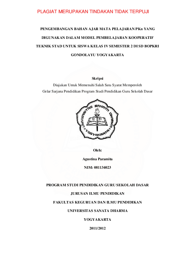 (PDF) Pengembangan bahan ajar mata pelajaran PKn yang digunakan dalam