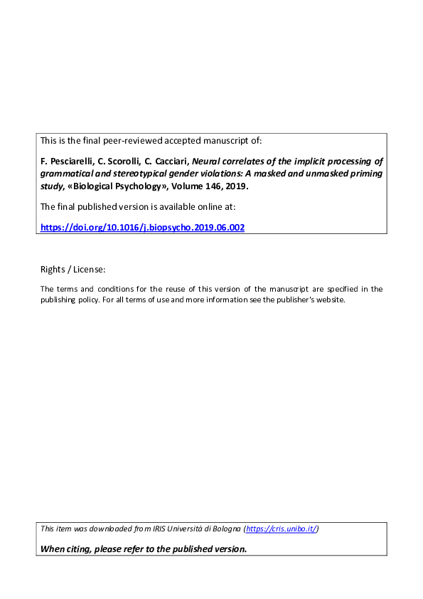 (PDF) Neural correlates of the implicit processing of grammatical and ...