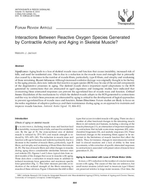 (PDF) Interactions Between Reactive Oxygen Species Generated by ...