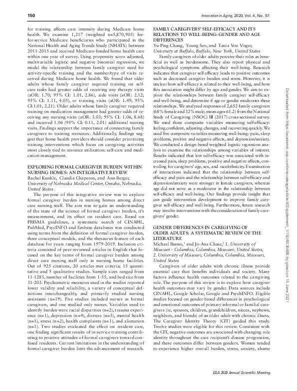 (PDF) Gender Differences in Caregiving of Older Adults: A Systematic ...