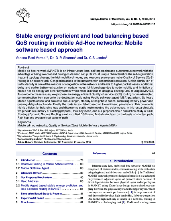 (PDF) Stable energy proficient and load balancing based QoS routing in ...