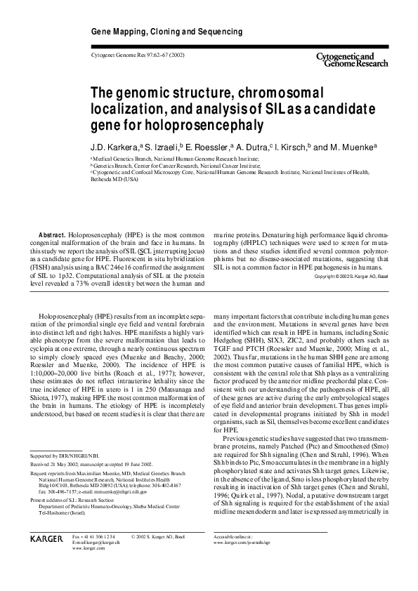 (PDF) The genomic structure, chromosomal localization, and analysis of ...