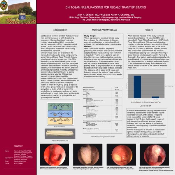 (PDF) Chitosan Nasal Packing For Recalcitrant Epistaxis