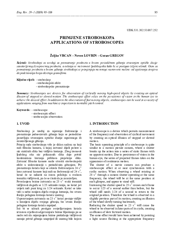 (PDF) Applications of Stroboscopes Goran Gregov Academia.edu