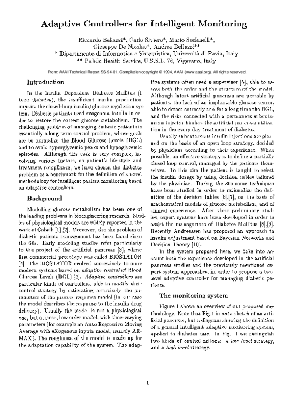(PDF) Adaptive controllers for intelligent monitoring