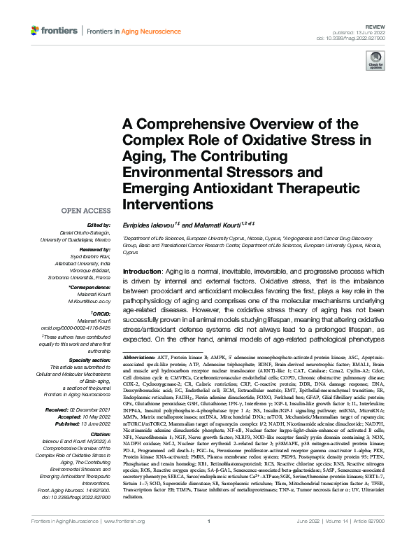 (PDF) A Comprehensive Overview of the Complex Role of Oxidative Stress ...
