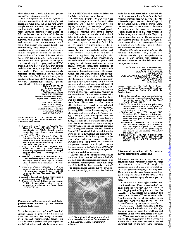 (PDF) Intraneural ganglion of the sciatic nerve: detection by ultrasound