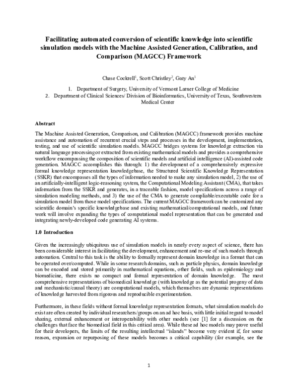 (PDF) Facilitating automated conversion of scientific knowledge into ...