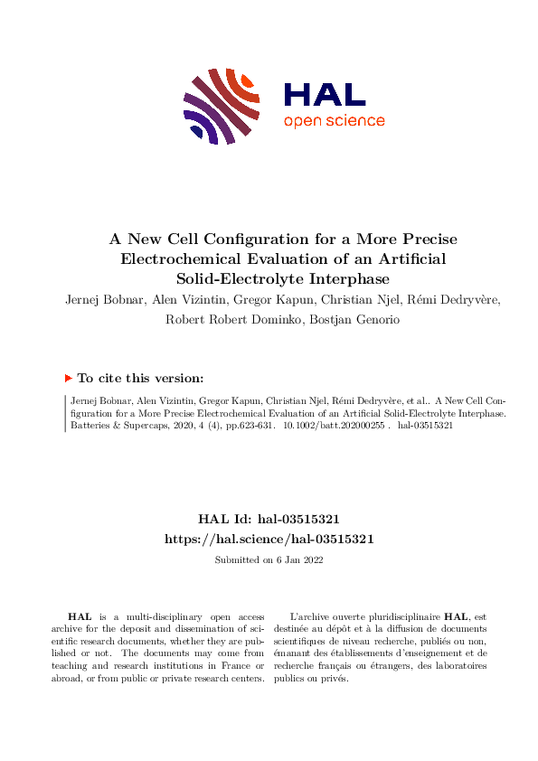Pdf A New Cell Configuration For A More Precise Electrochemical