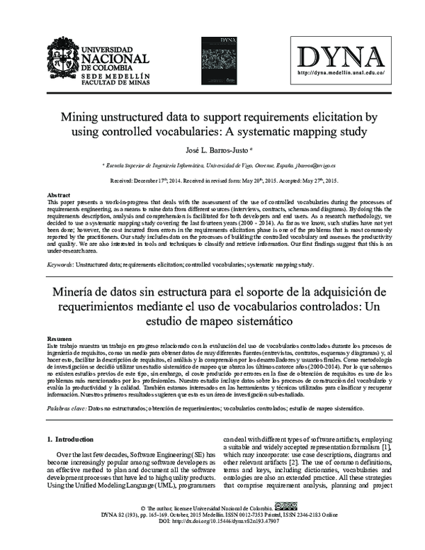 (PDF) Mining unstructured data to support requirements elicitation by ...