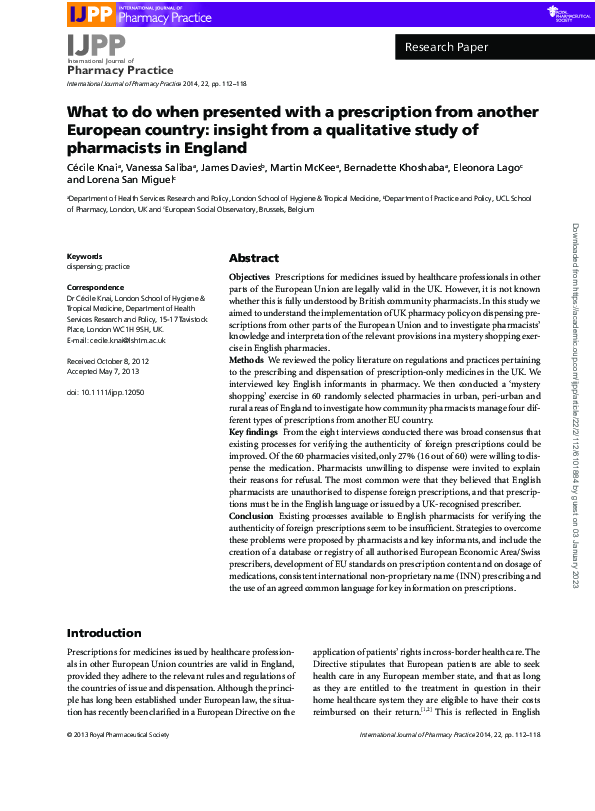 (PDF) What to do when presented with a prescription from another ...