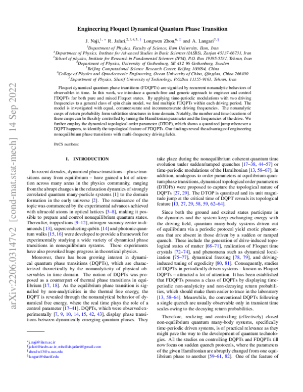 (PDF) Engineering Floquet dynamical quantum phase transitions
