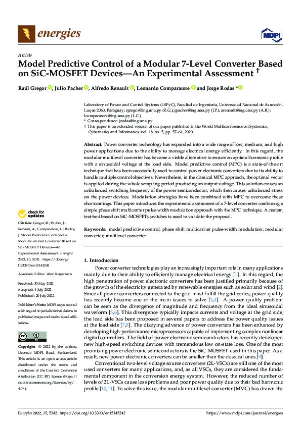 (PDF) Model Predictive Control of a Modular 7-Level Converter Based on ...