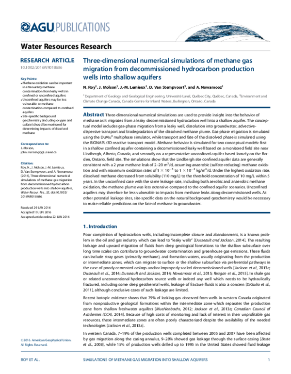 (PDF) Three-dimensional numerical simulations of methane gas migration ...