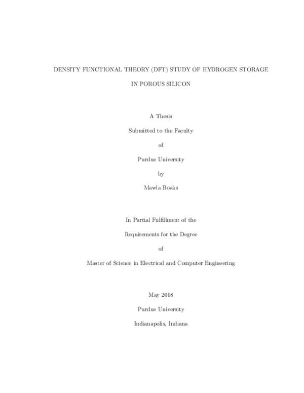 (PDF) Density Functional Theory (DFT) Study of Hydrogen Storage in ...
